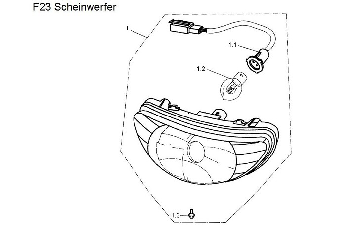 F23 Scheinwerfer