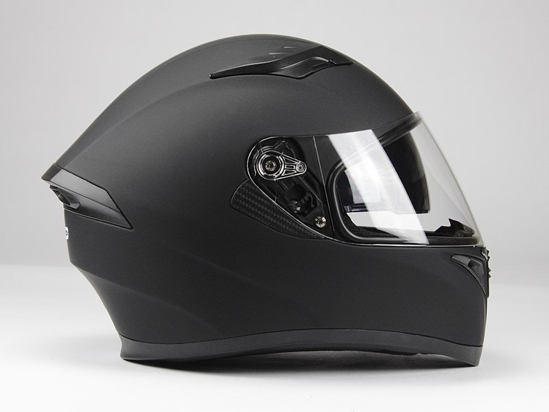 Saferide Motorradhelm Mit Sonnenblende - ECE 22-05 Matt Schwarz